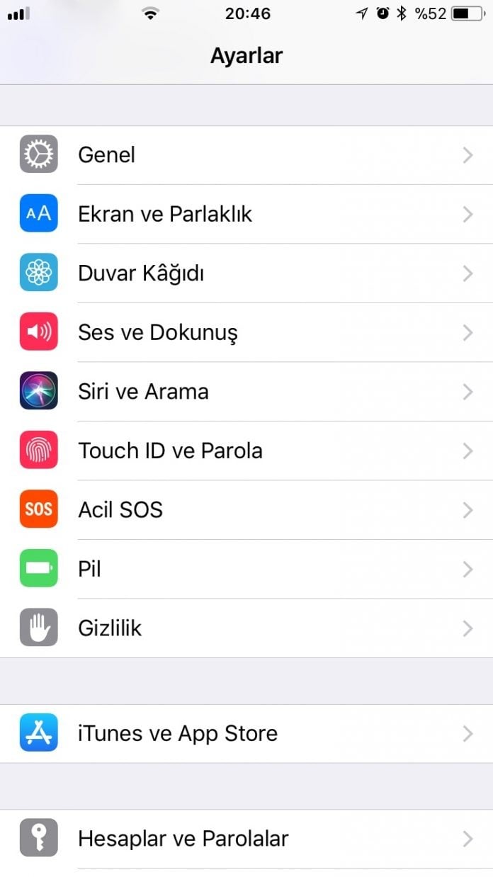 Kilitli Ekran Erişim Ayarları - Adım 1