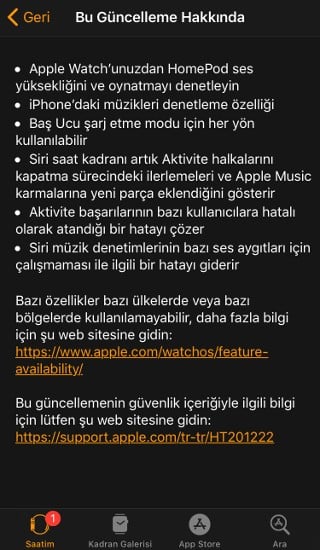 watchOS 4.3 yenilikler