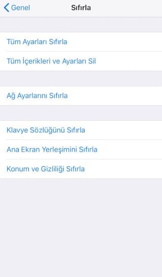 Konum ve Gizliliği Sıfırla
