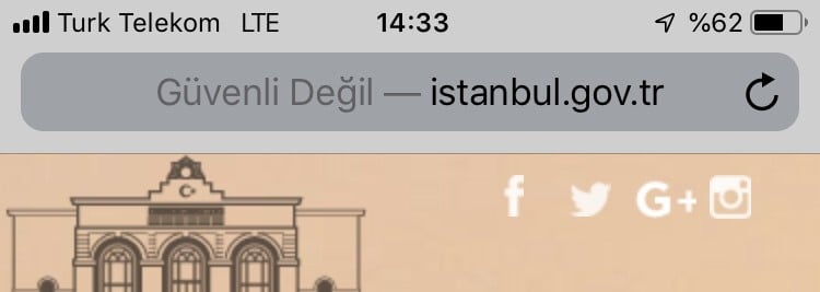 Safari’deki GÜVENLİ DEĞİL ibaresi ne anlama geliyor?