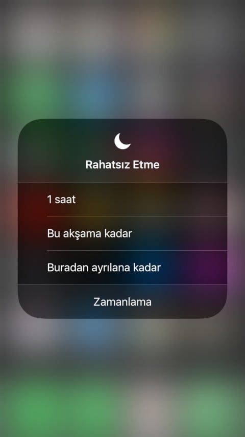 Konum bazlı Rahatsız etme (DND)