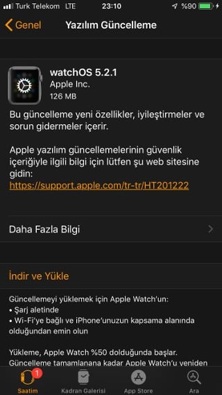 watchOS 5.2.1 yayınlandı