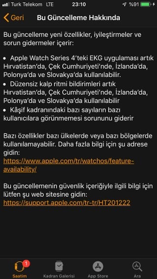 watchOS 5.2.1 yayınlandı