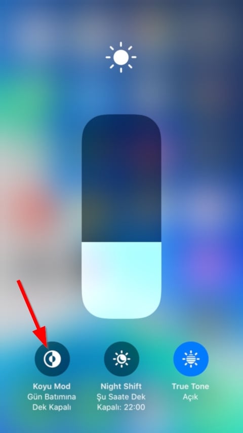 Denetim Merkezi Koyu Mod