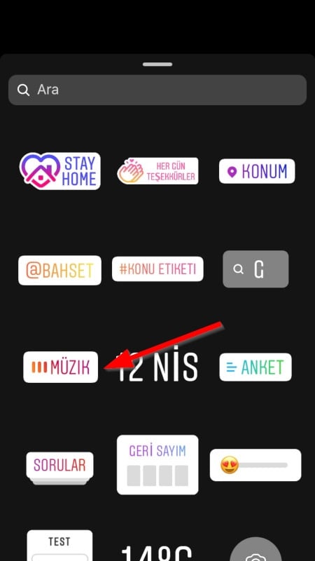 Instagram Müzik etiketi